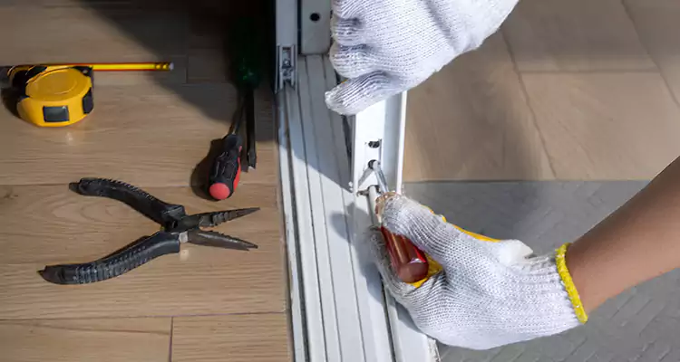 Backyard Sliding Door Track Repair in Fairfield, CA